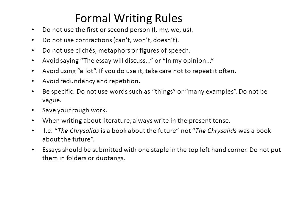 Formal essay quotation rules